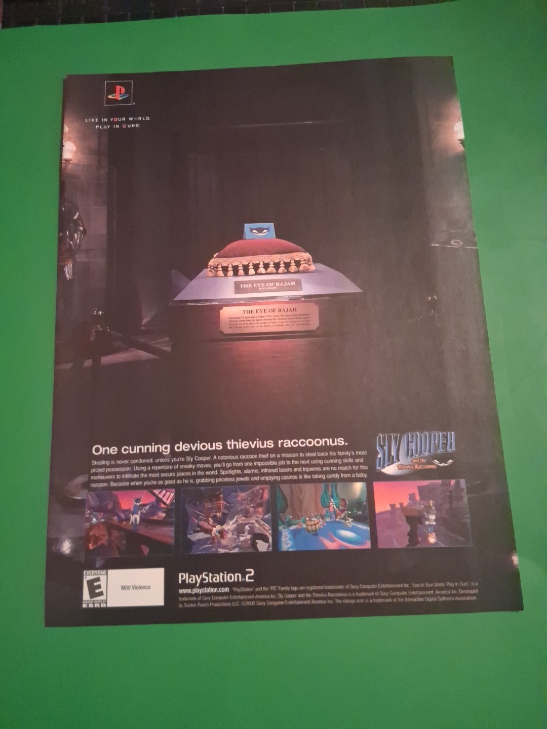 Sly Cooper And The Thievius Raccoonus Vintage Print Ad 2002 8X11