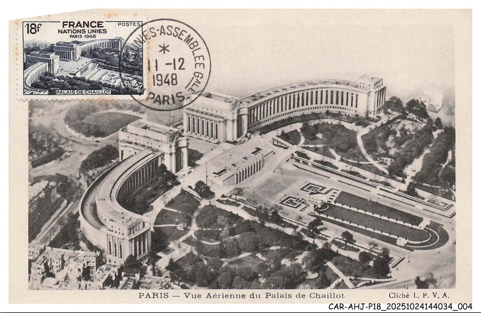 CAR-AHJP18-0841-CARD-MAXIMUN - Paris - Aerial View Of The Palais De Chaillot -