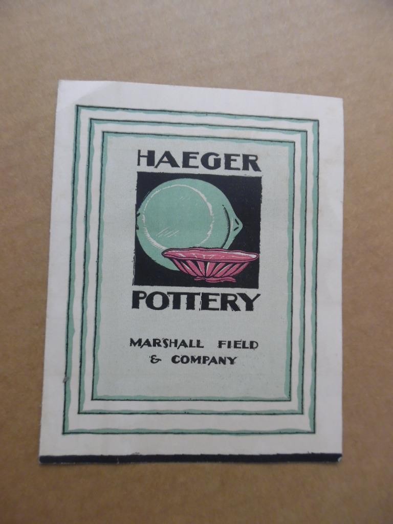c.1930s Marshall Field & Co. Haeger Pottery Catalog Brochure Vintage Original
