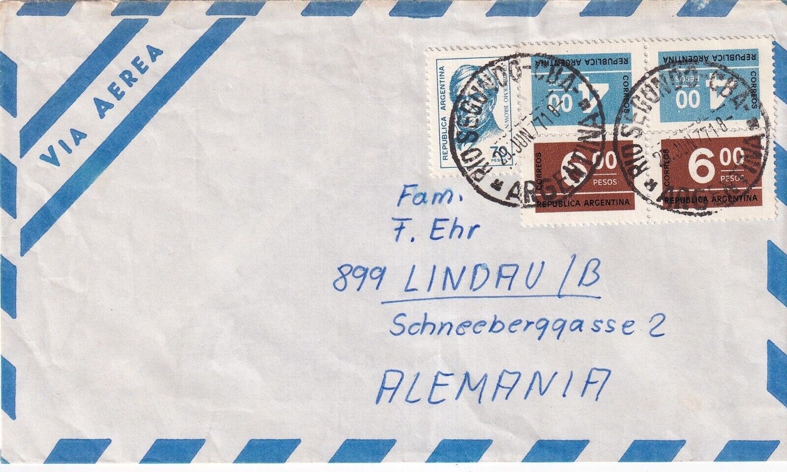 G015 Argentina 1971 to Germany cover
