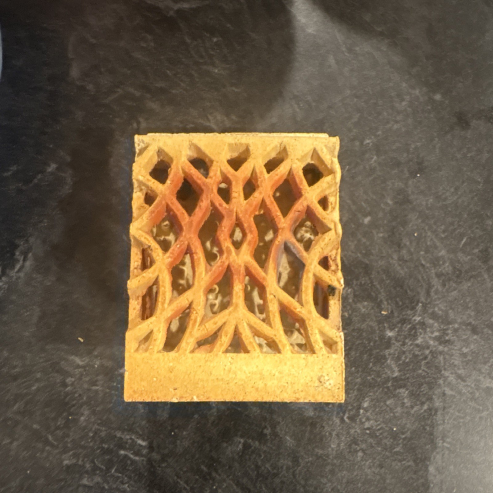 Small Ceramic Beige Brown Antique Decorative Heating Grate Lattice Design