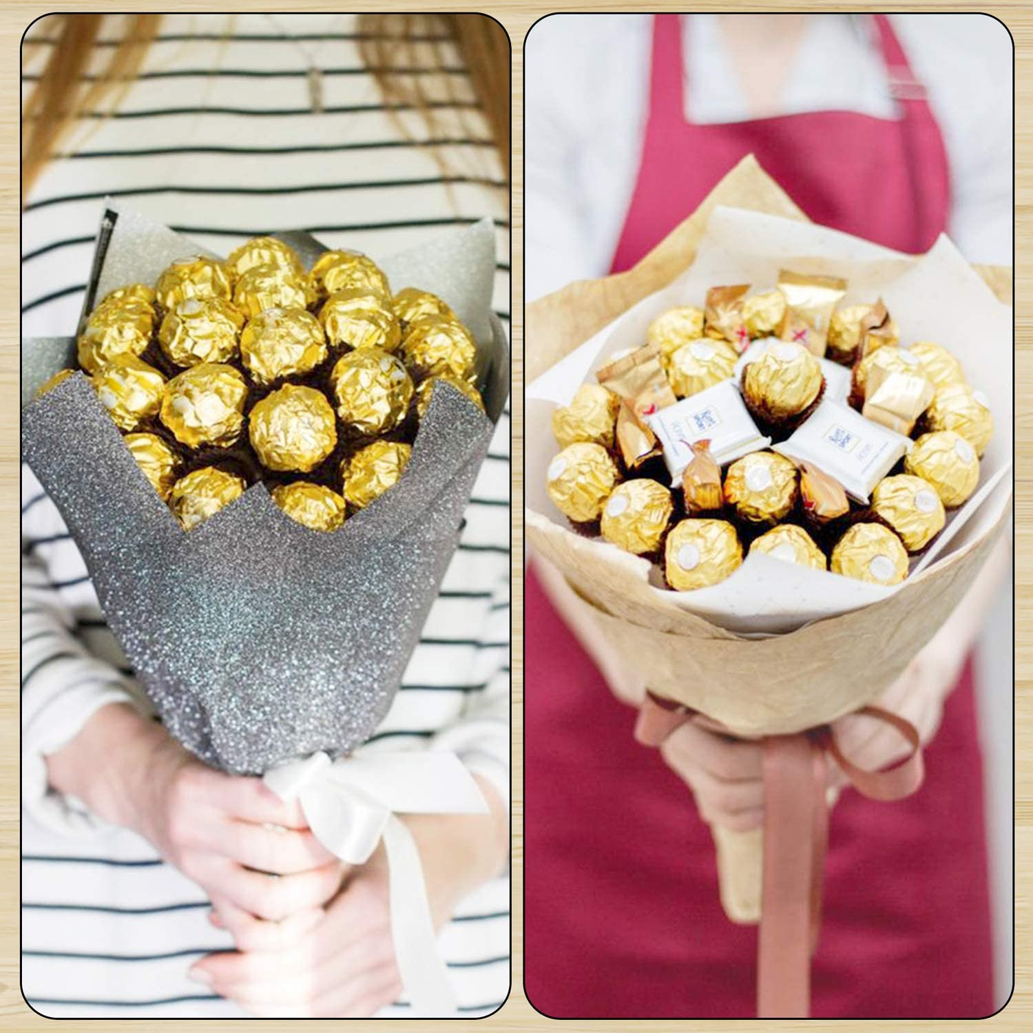 5.9"x5.9" (15x15 cm) Square Golden Aluminium Foil Candy Wrappers Sugar Wraps ...