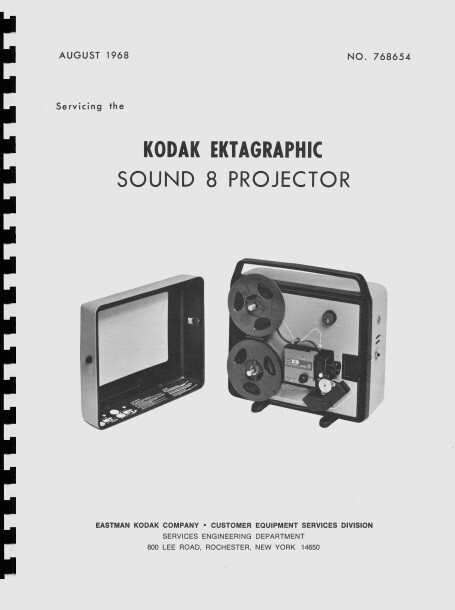 Kodak Ektagraphic Sound 8 Projector Service & Repair Instructions Reprint