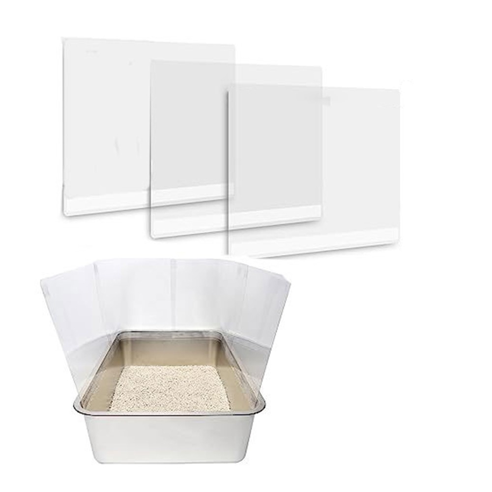 Litter Box Pee , High Sided Litter Box Splash Guard, Seamless Urine5688