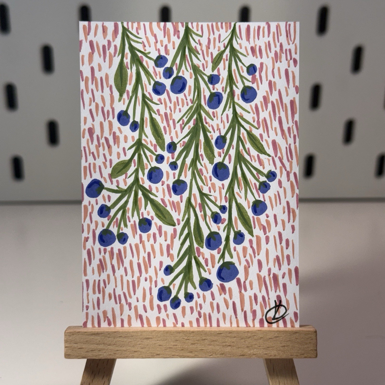 ACEO Original Art Card Berry Not a Print by Ksenija Cordova