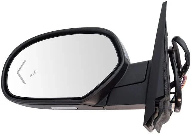 Left Driver Side Power Mirror - Heated, Memory, Chrome, Turn Signal, Blind Spot