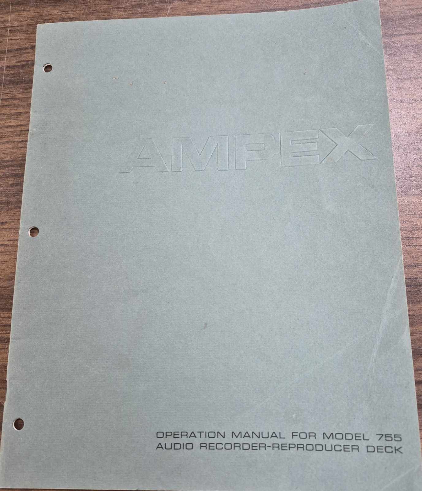 Ampex 755 Tape Recorder Owners Manual - OEM
