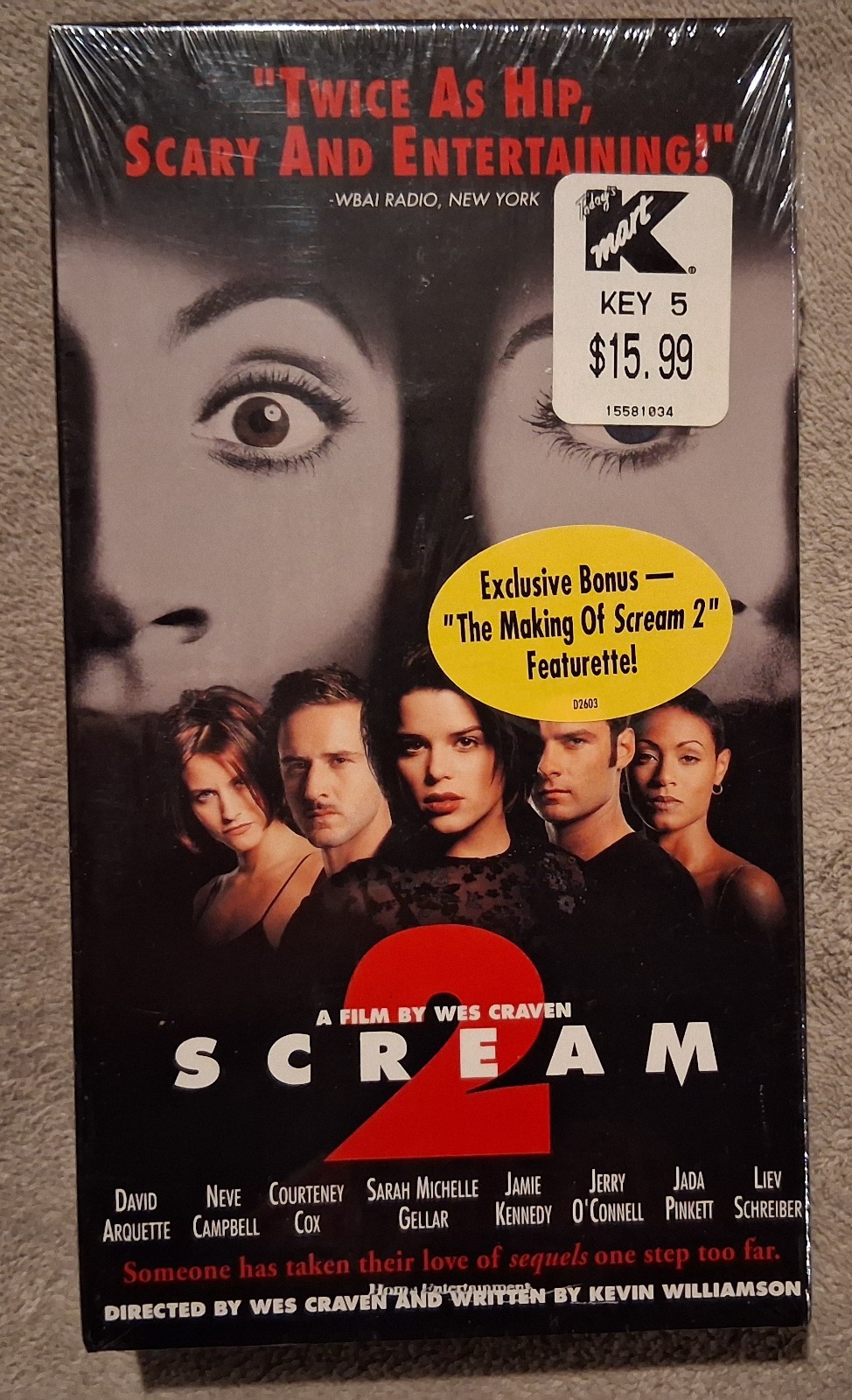 Scream 2 (VHS) – Factory Sealed – Tear in Back of Seal