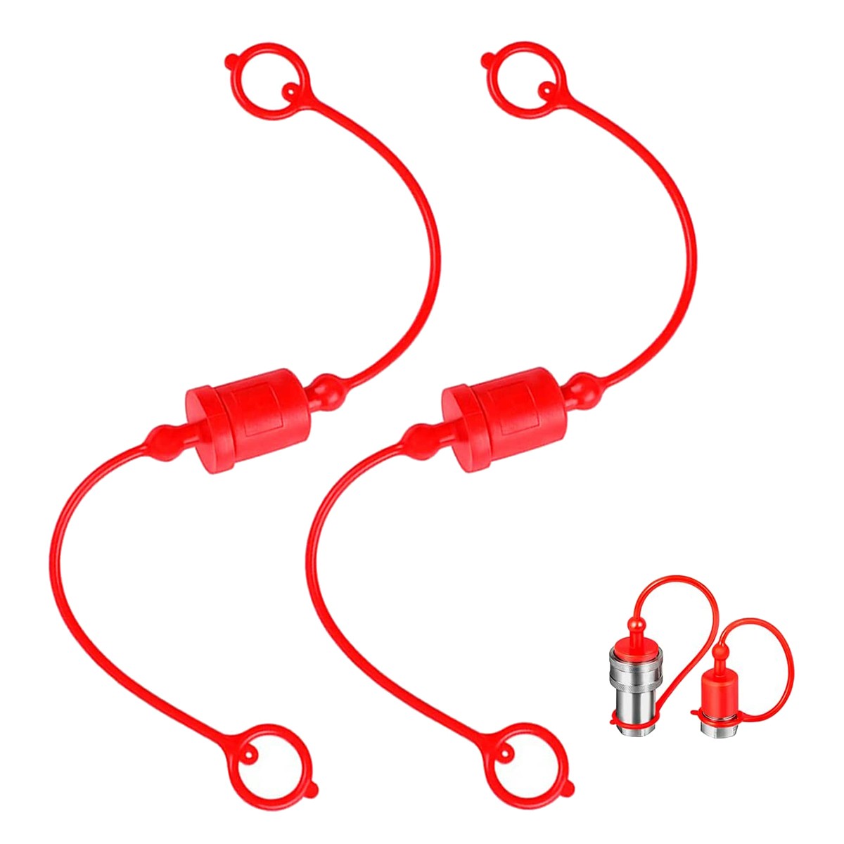 Hydraulic Quick Connect Connector with Dust Cap and Socket Cover, 5039