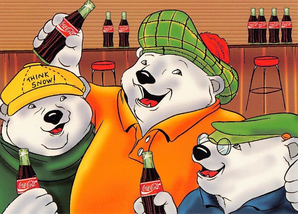 1996 Collect-A-Card Coca-Cola Polar Bears Club Champion #20 South Pole Vacation