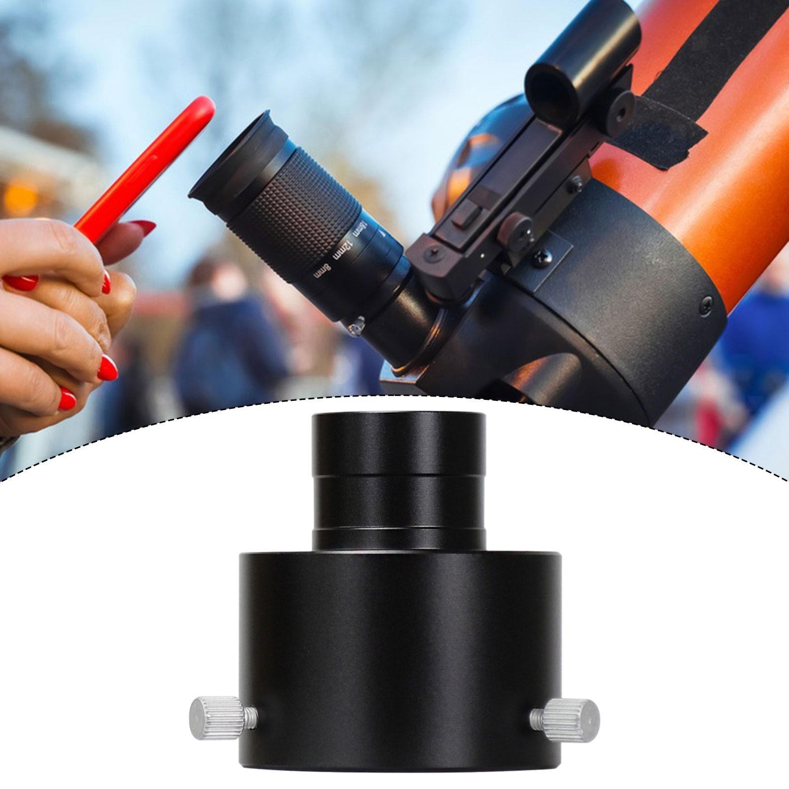 to 2in Telescope Eyepiece Adapter Ring Converter Easy to Install Metal Compact