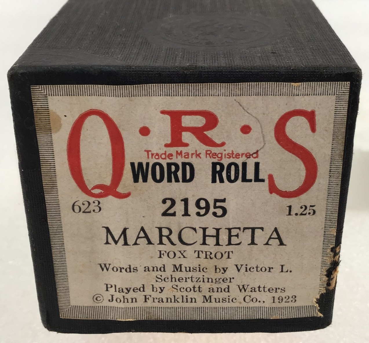 Vintage QRS Player Piano Roll 2195 Marcheta Fox Trot Schertzinger  Franklin 1923