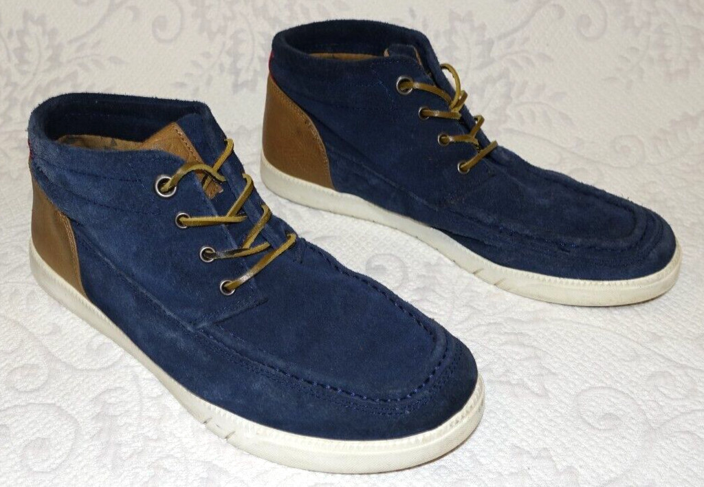 Bershka Men's Size 11.5-12  Blue Suede Shoes Brown EUR 45