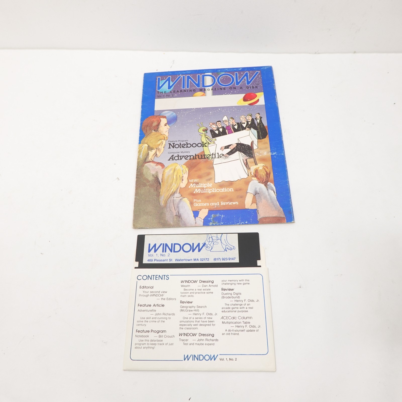 WINDOW Magazine on Disk Vol 1 No 2 Vintage Educational Software w/ Disk & Manual