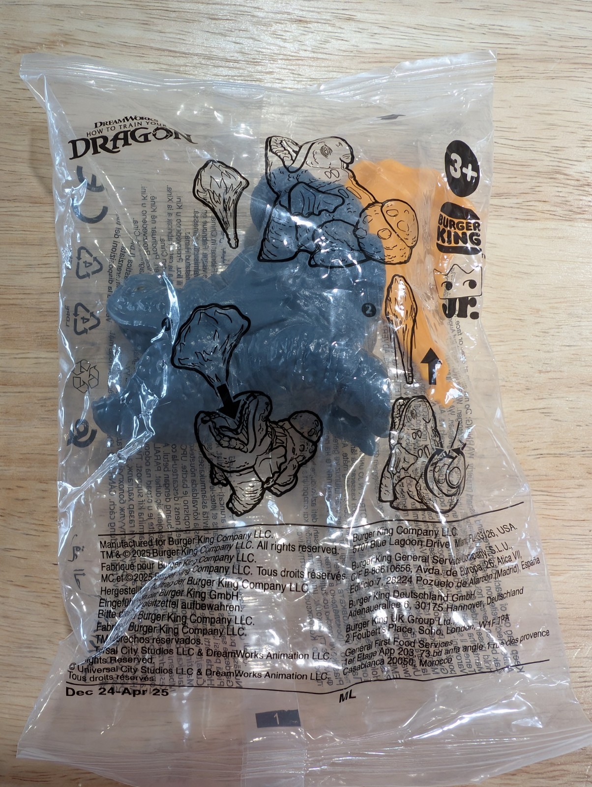 Burger King Kids Meal 2025 How to Train Your Dragon Meatlug Toy New Sealed