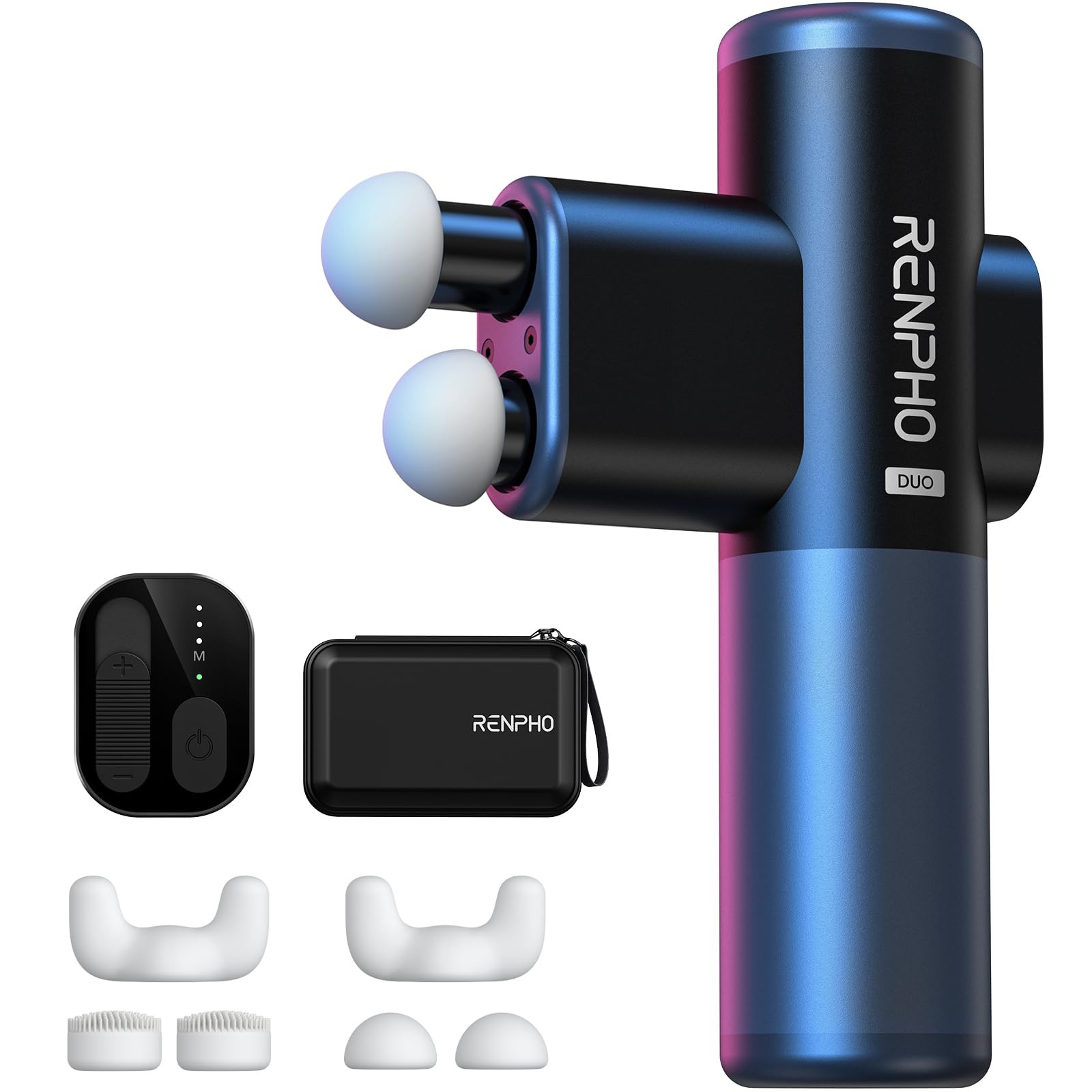 Duo Mini Massage Gun with Double Heads, Deep Tissue Back Massager, 3 Modes wi...