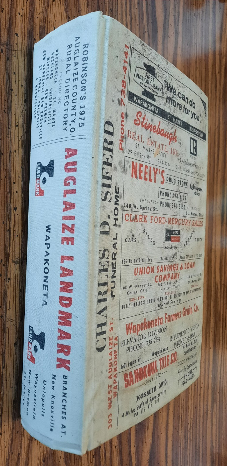 Robinson's 1975 Auglaize County Ohio Rural Directory history ads genealogy