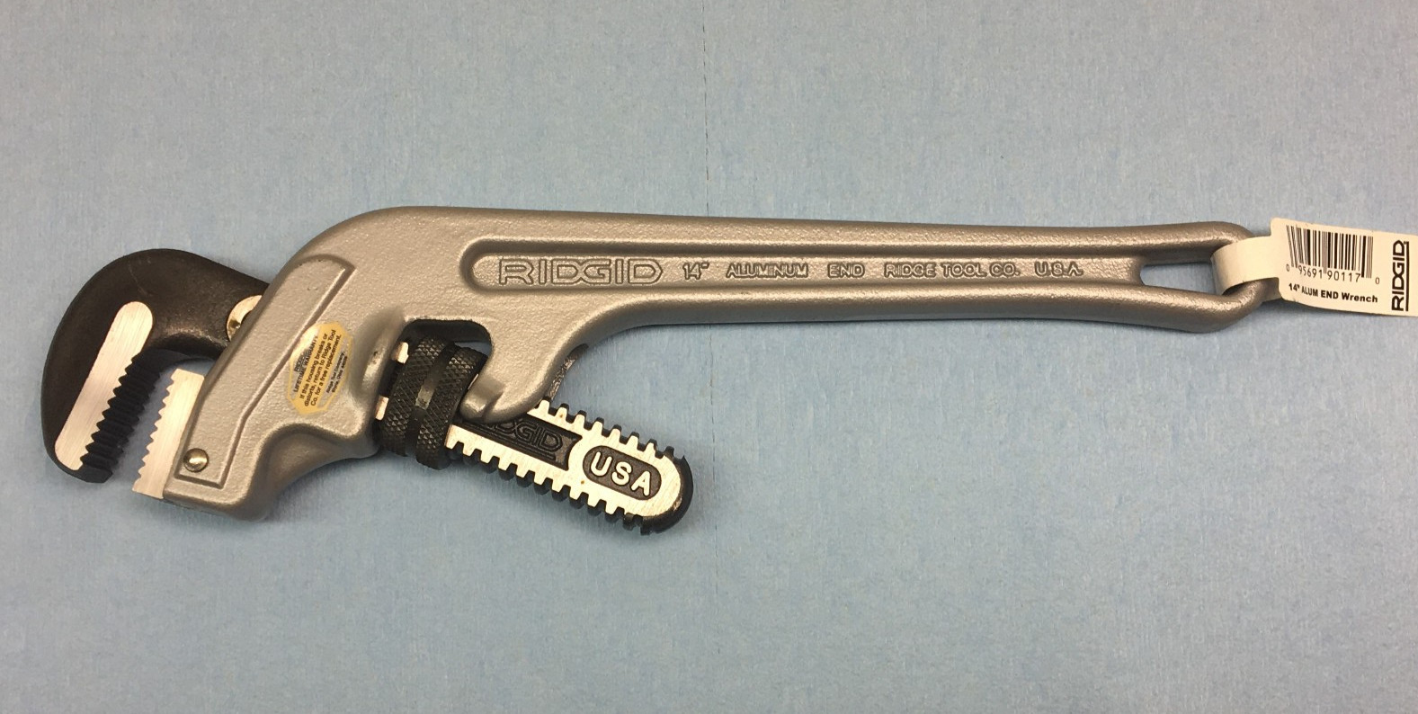 RIDGID 90117 14" ALUMINUM END PIPE WRENCH MADE IN USA
