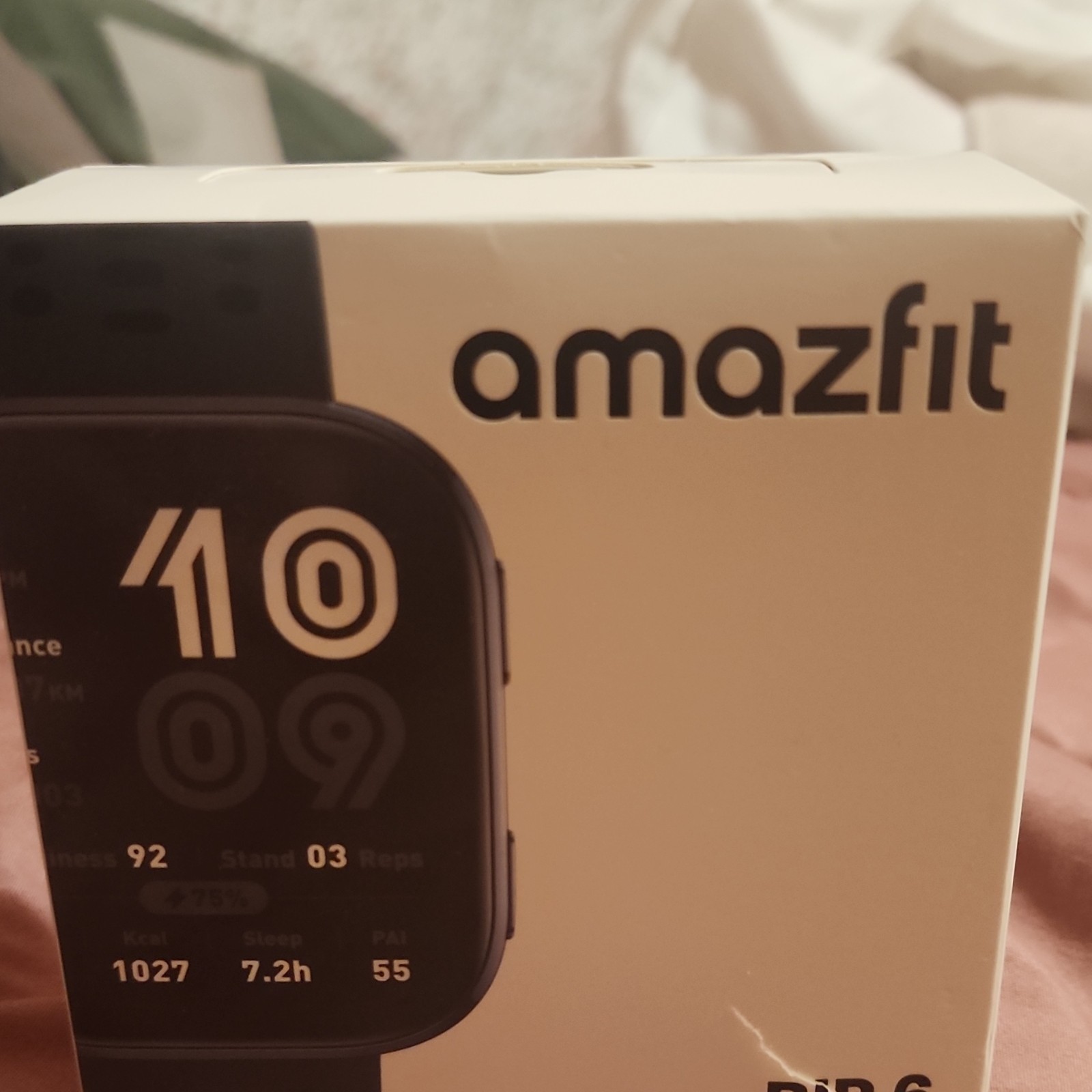 Amazfit Bip 6 Fitness Tracker Touchscreen Bluetooth Smart Watch Black Silicone