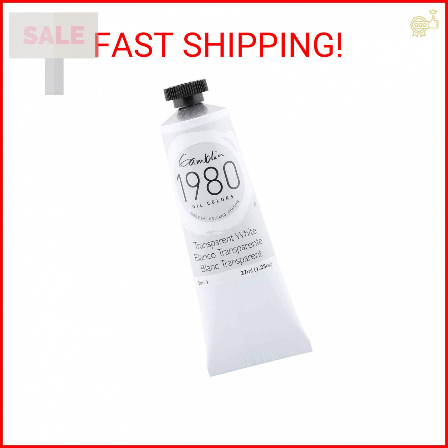 Gamblin 1980 Oil Colors - Transparent White 37ml