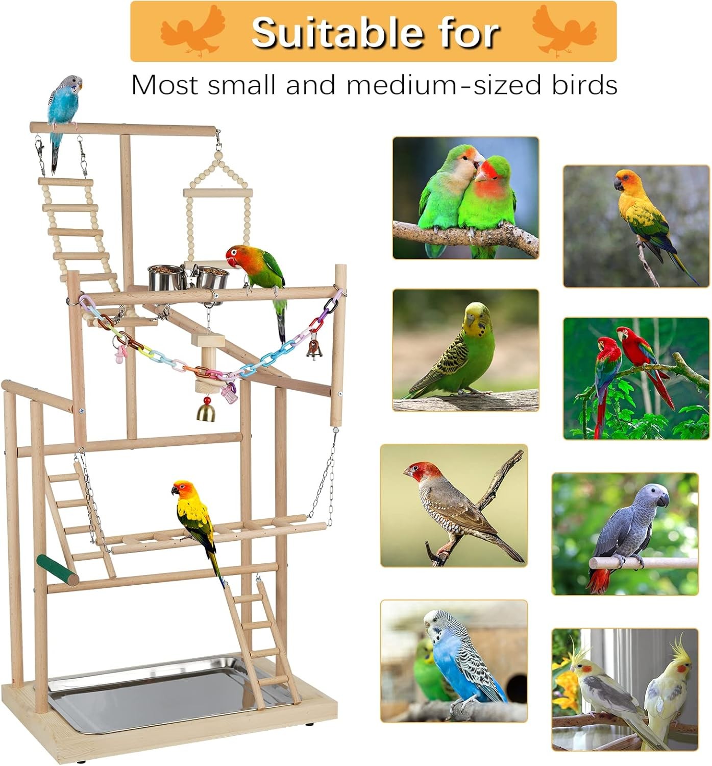 Pet parrot play stand, parrot and bird playground, bird play stand (4 tiers)。。