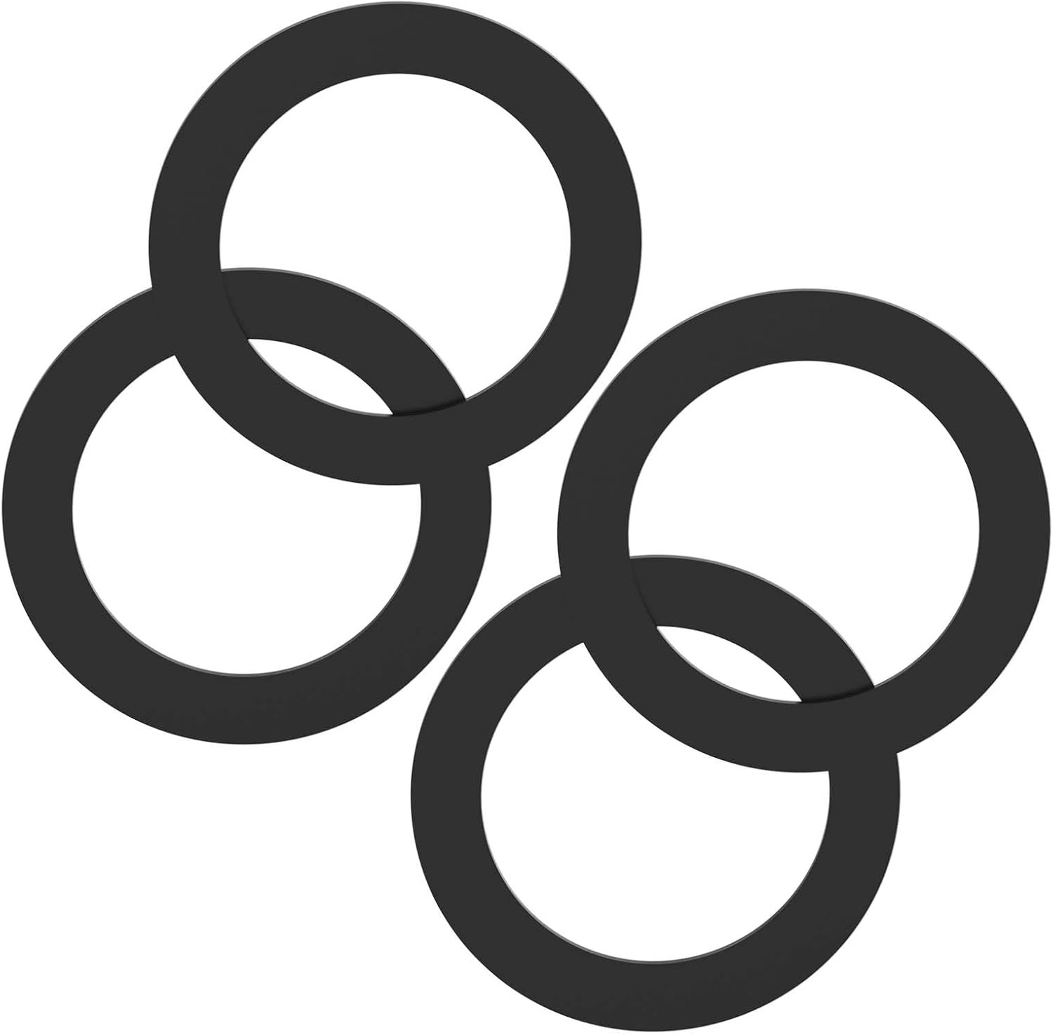 Gas Cap Gaskets, Black Rubber, Compatible w/5 Gallon Jerry Gas Cap, Gasoline