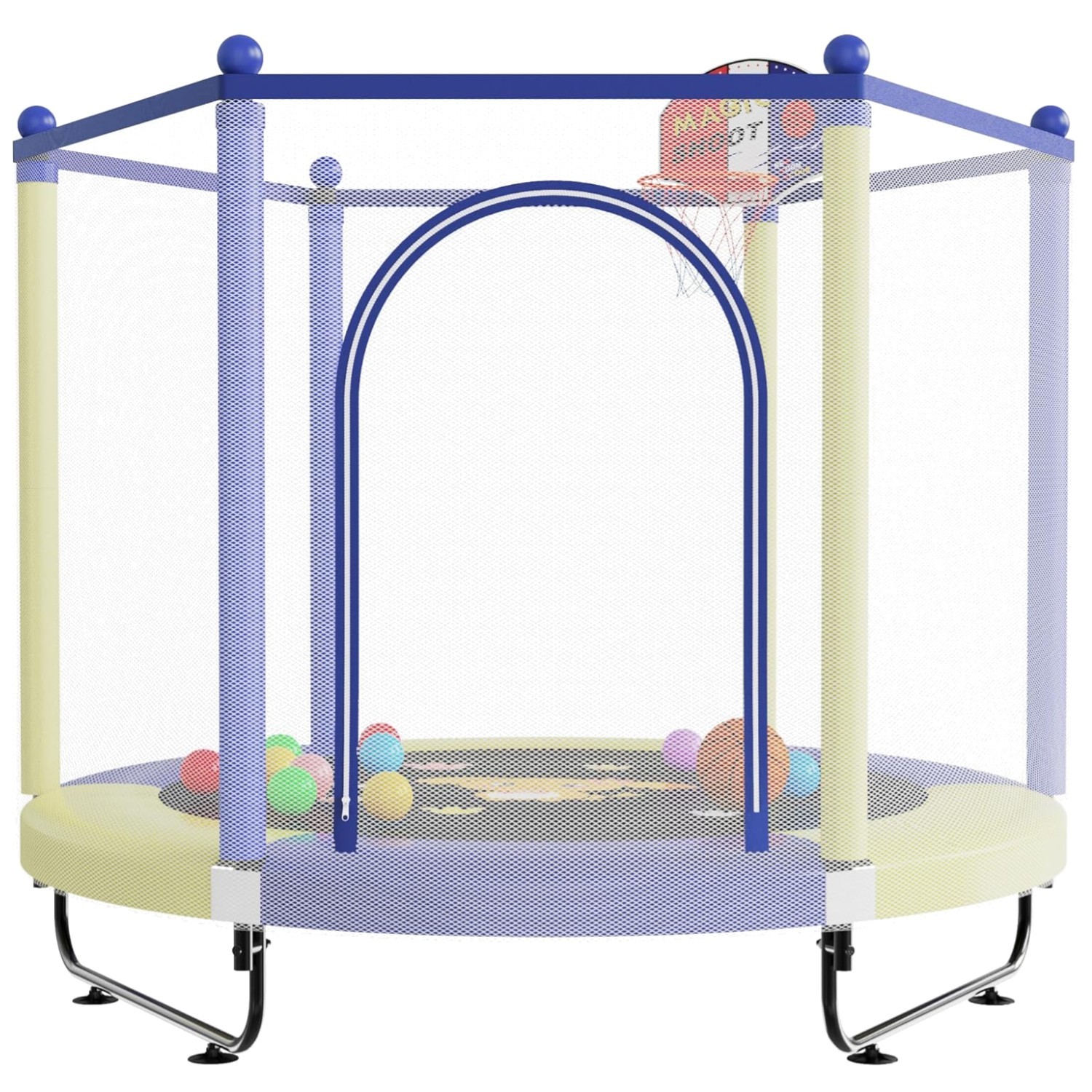 60 Inch Indoor/Outdoor Trampoline for Toddlers - Safe, Fun & Easy to Assemble