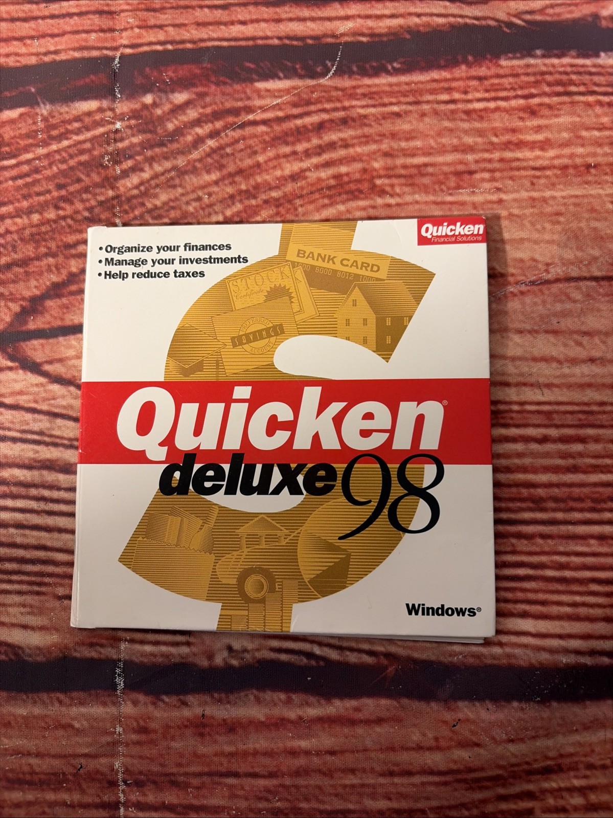 Quicken Deluxe '98 Financial Software Windows 95 3.1 NT4 1998 Version CD