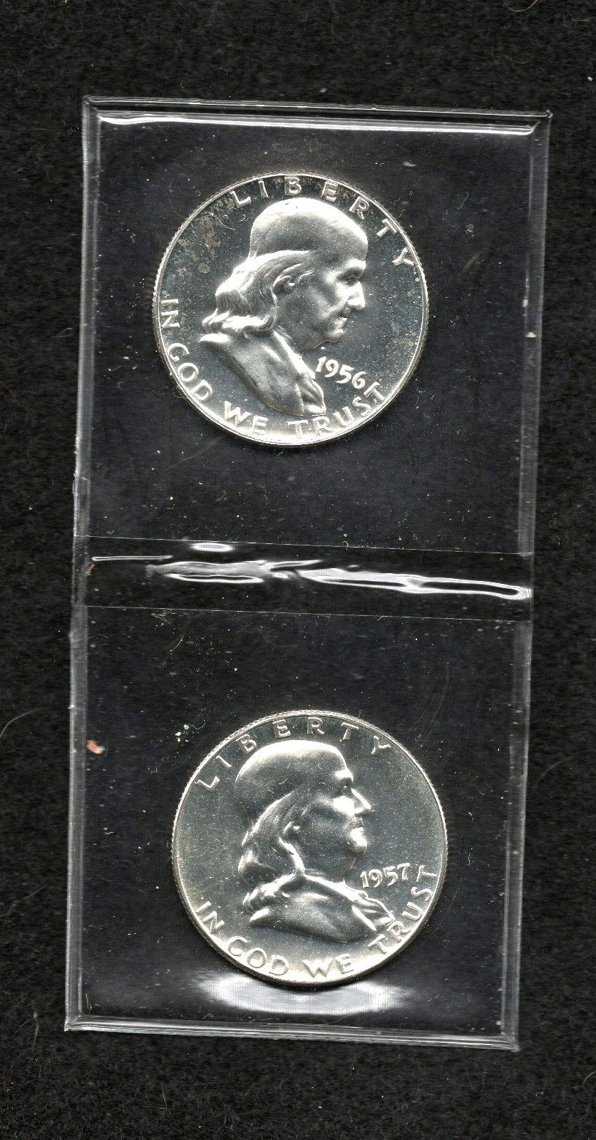 1956 and 1957 Proof Franklin Half Dollars - Free Ship