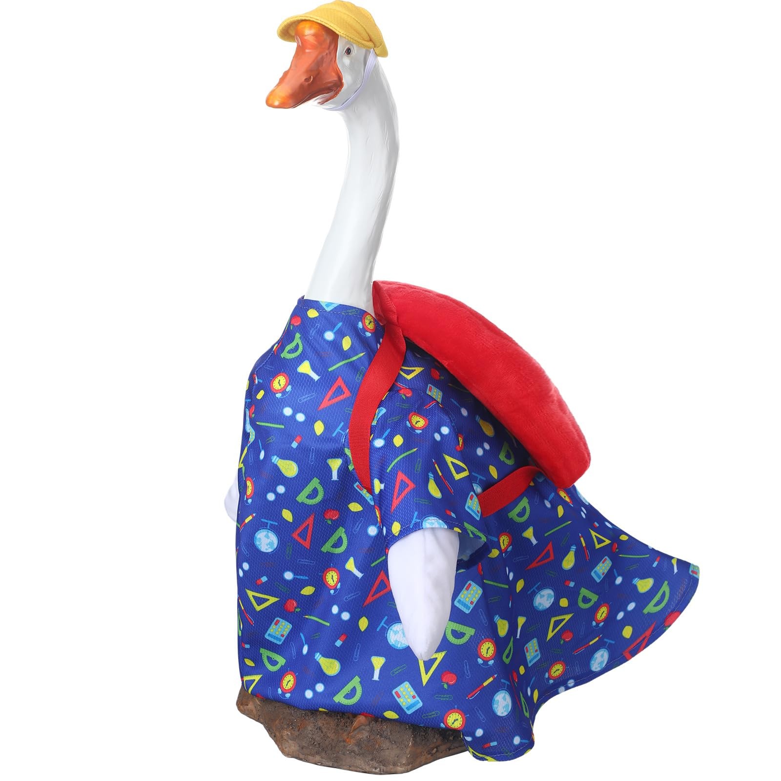 Cutecrop 23" Back to School Goose Outfit Cement Porch Goose Statue Clothes