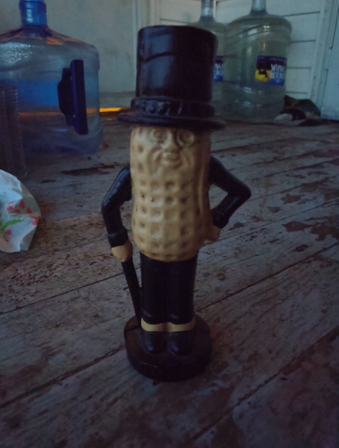 Mr. Peanut cast iron coin bank