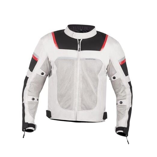  Mesh Motorcycle Jacket Men - CE Level 2 Enduro Biker Jacket 5X-Large Gray