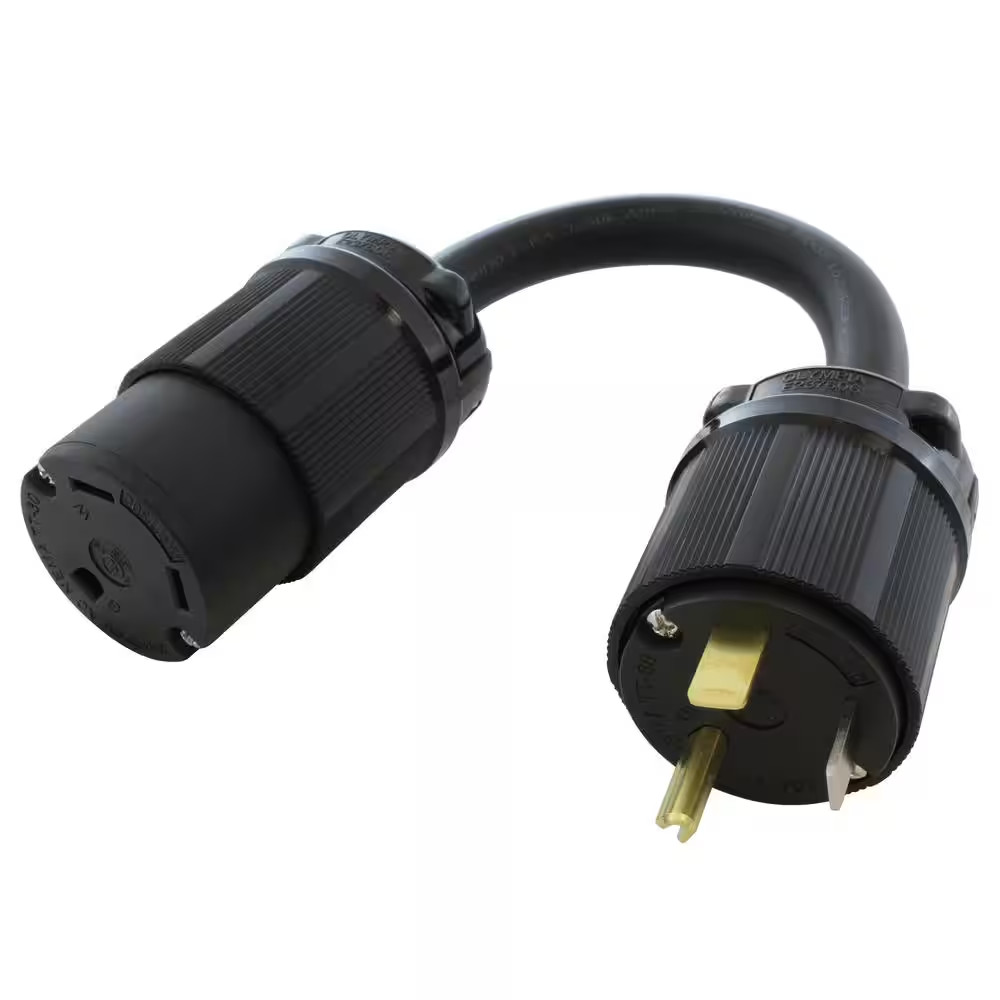 1 Ft. 30 Amp 125-Volt NEMA TT-30 RV Outlet Extender