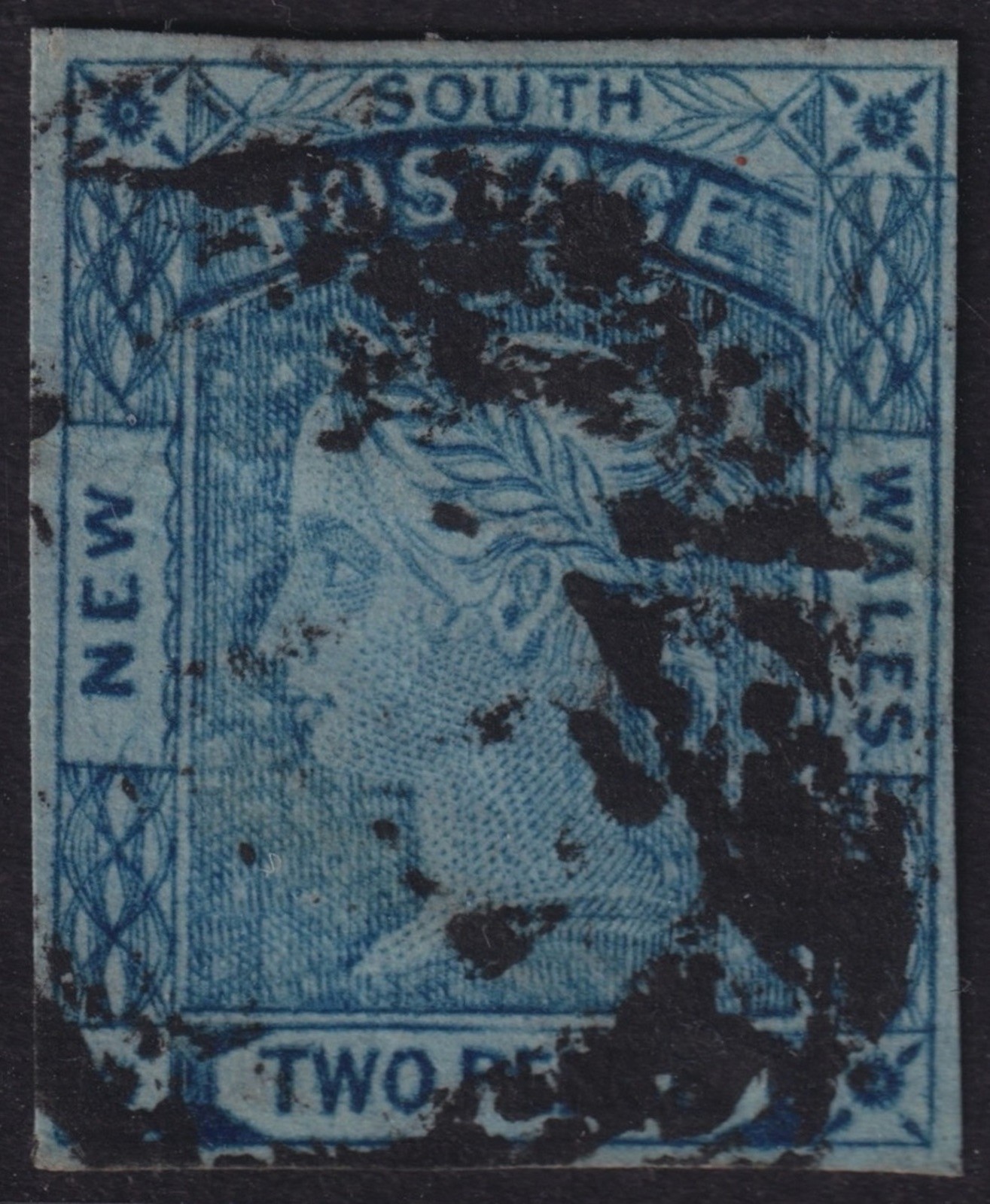 NEW SOUTH WALES, 1851- SG# ? (TICK PAPER) - QV 2d - LAUREATED HEAD - USED