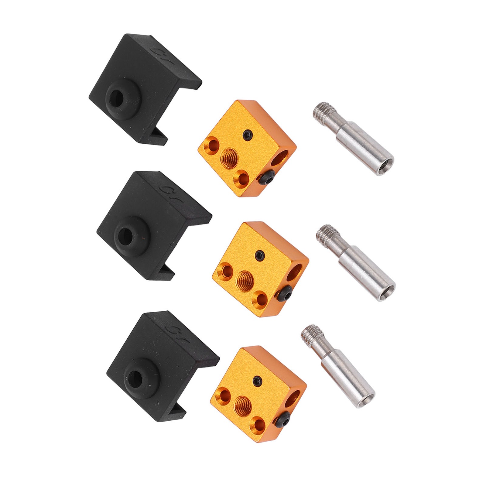 ♡ MK8 3 Sets 3D Printer Part Silicone Sock Aluminum Heater Block Stainless