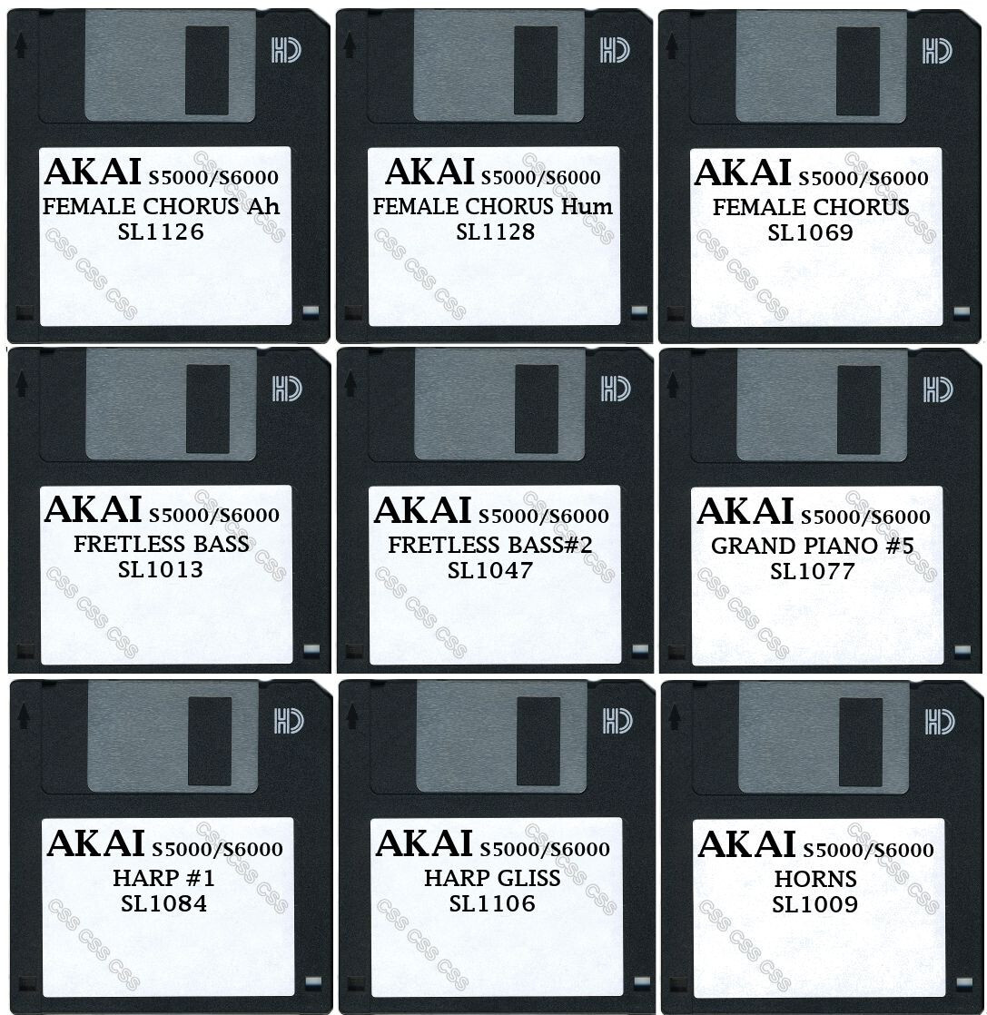 Akai S5000 / S6000 Floppy Disk 18 Disks Horizon #5 and #6 Set