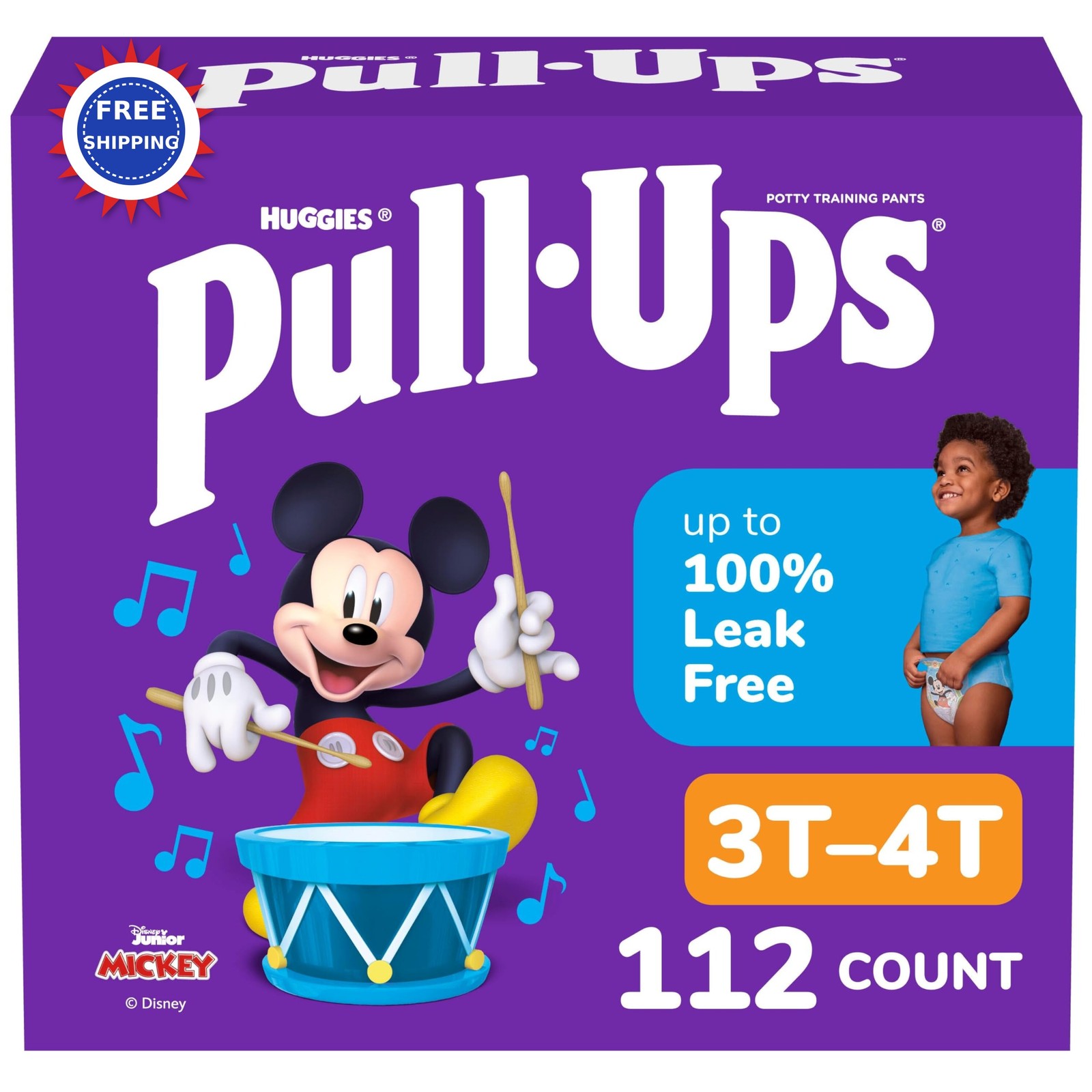 Pants Training Pull Ups Boys 3T-4T 112 Count 4 Pack Potty 32-40 Size