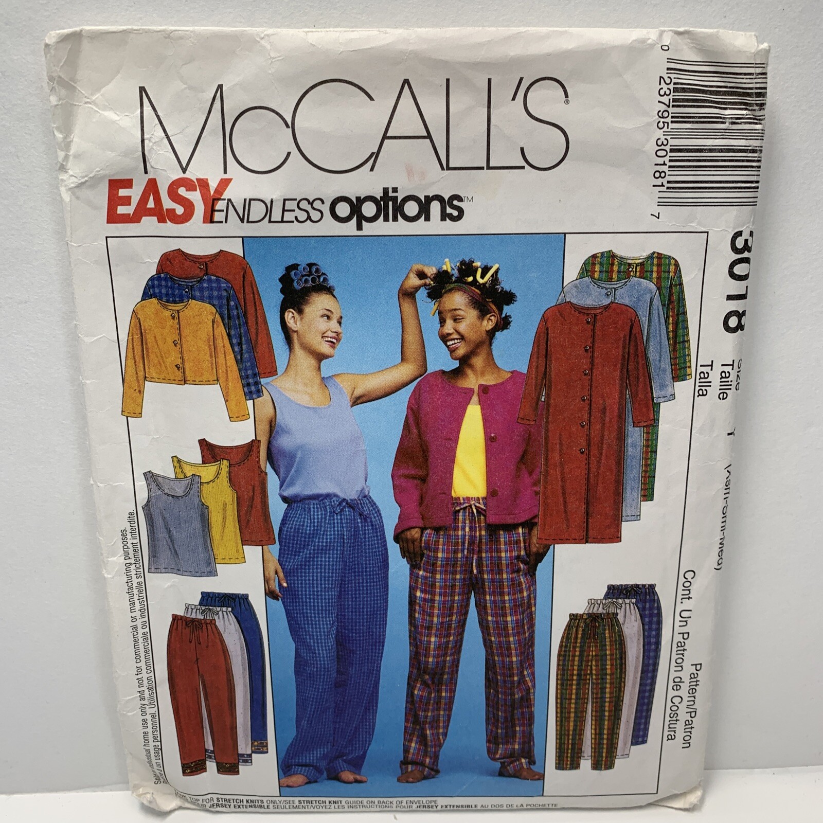 McCalls 3018 Misses Endless Options Shirt Tank Jacket Pattern 4-14 *Uncut*