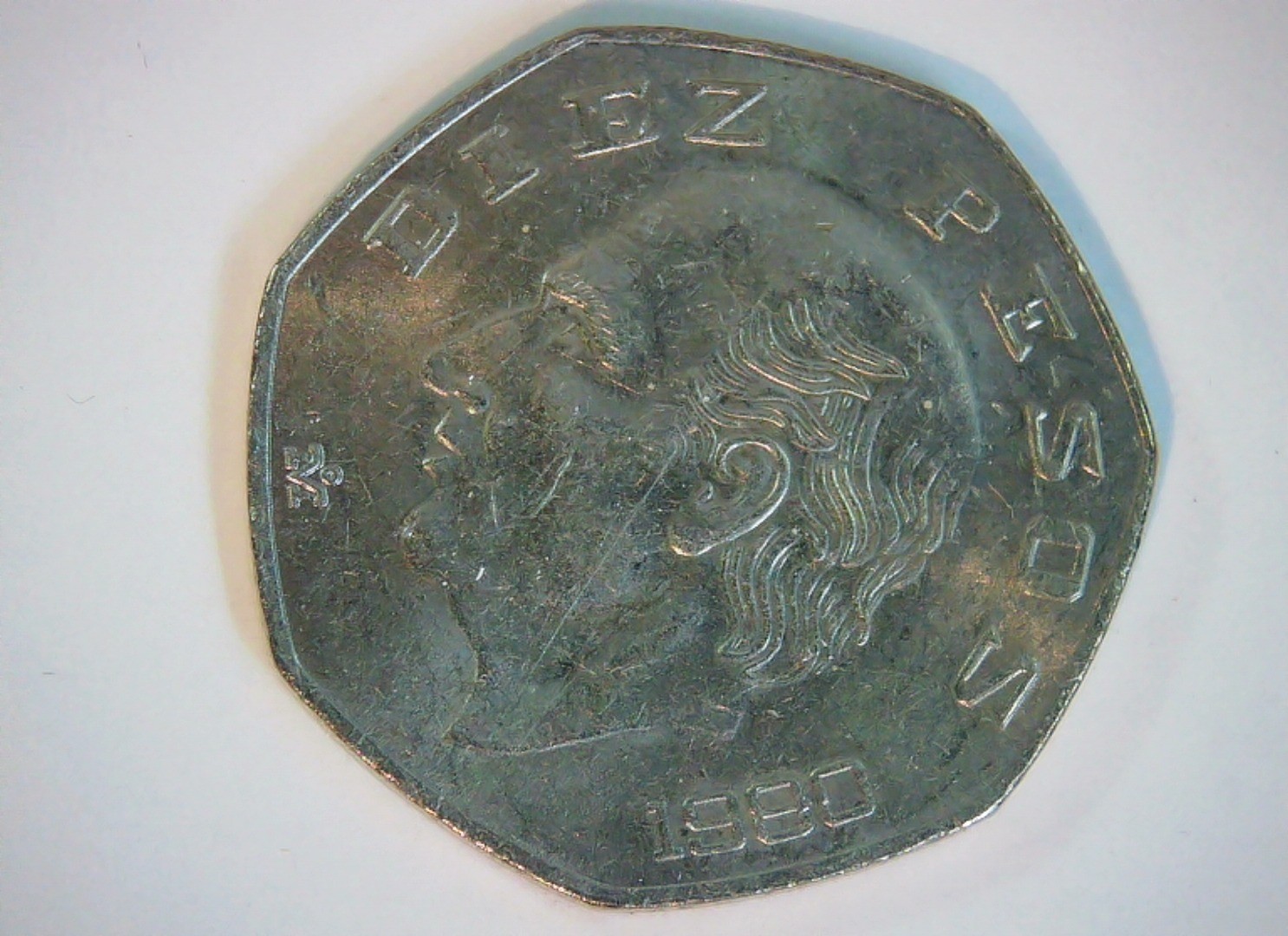 Mexico 1980 1 Peso Mexico 1 Peso (José María Morelos y Pavón; 12-sided) Coin