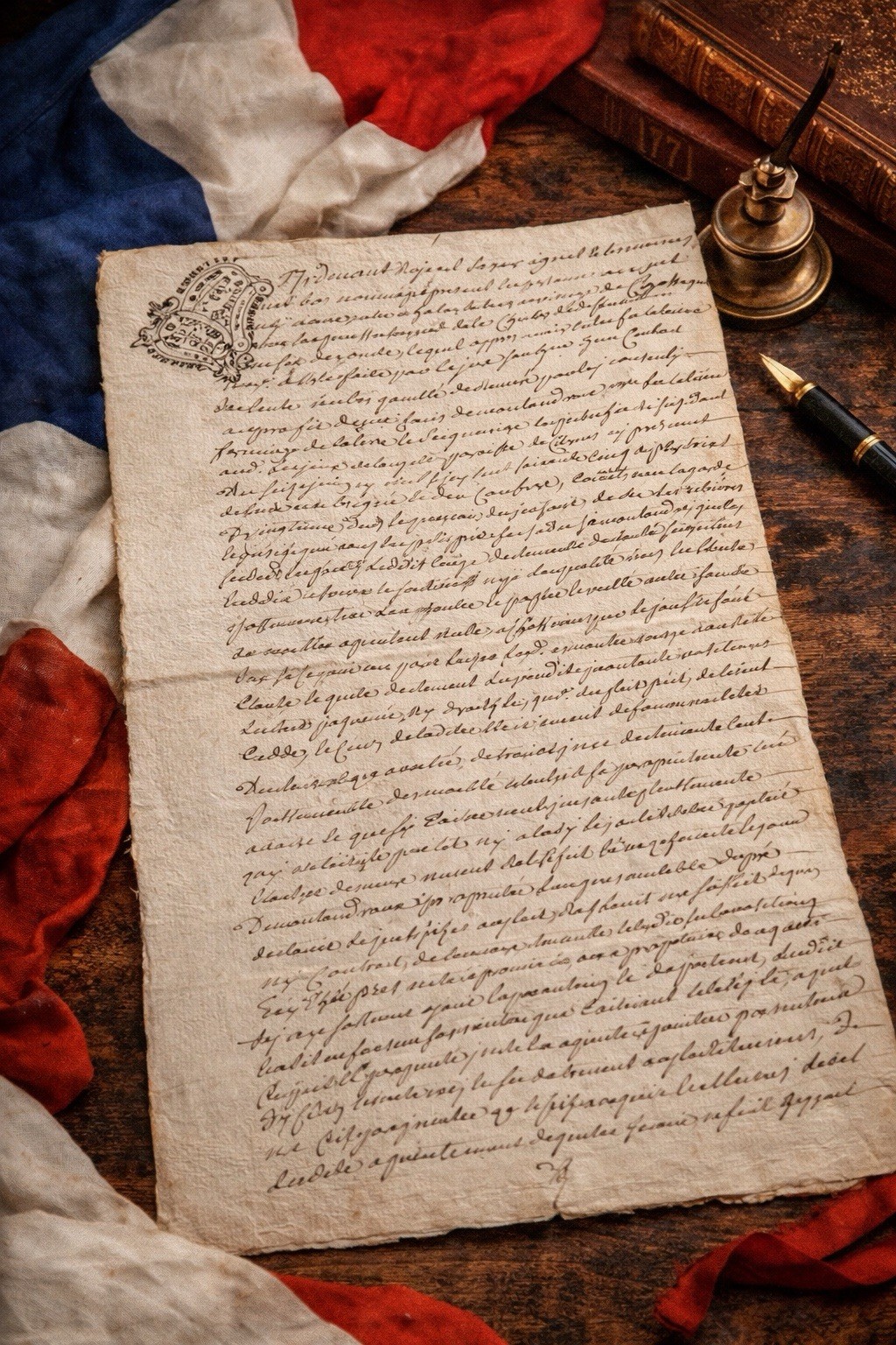 1771 French Notarial Manuscript 📜 Pre-Revolution Royal Legal Document – Signed