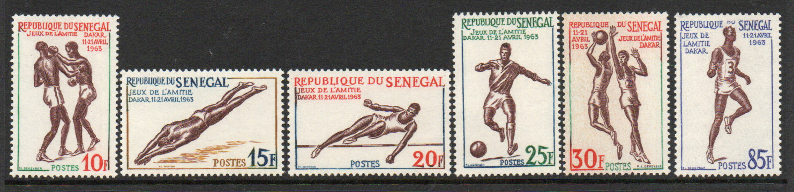 Senegal 1960 Dakar Games set fine fresh MNH