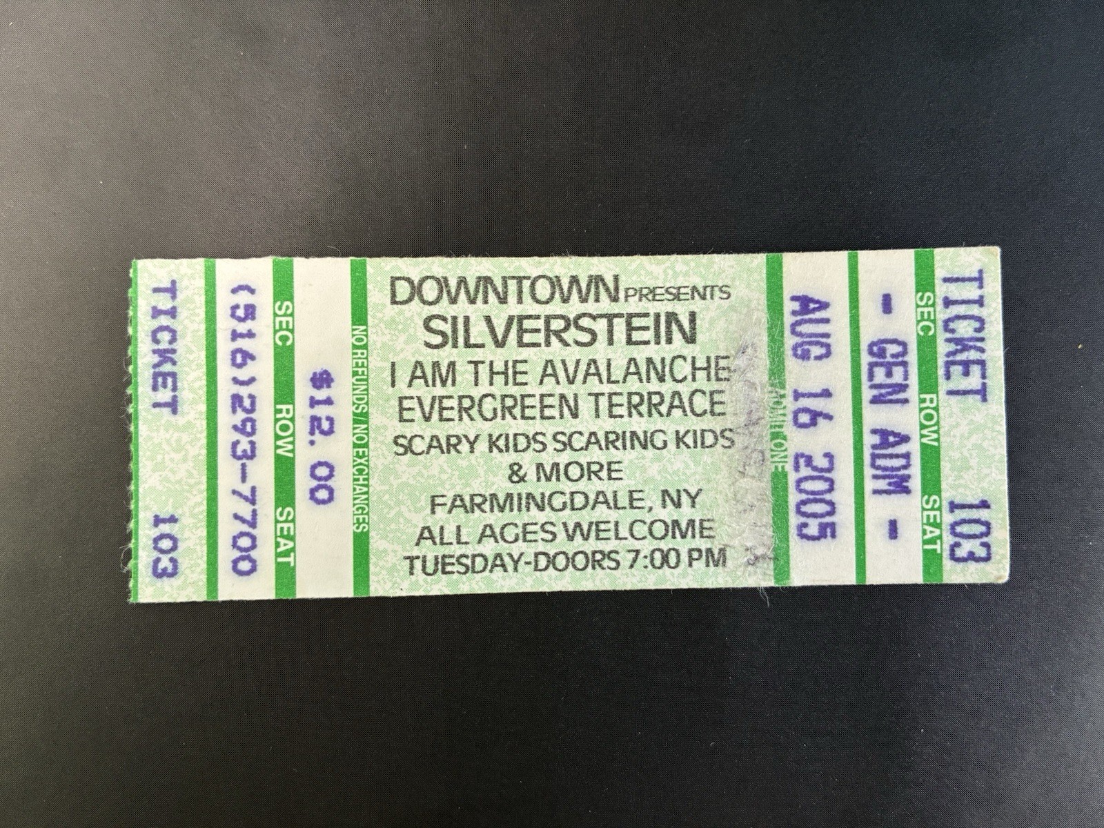 ❗️SILVERSTEIN❗️Concert Ticket Downtown Aug 16 2005