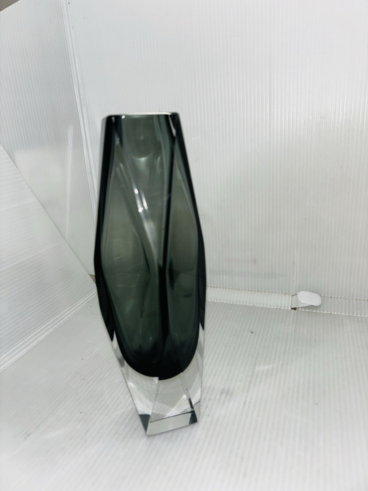 Vintage XX°s Murano Nason Colored Cut Crystal Design Vase MCM