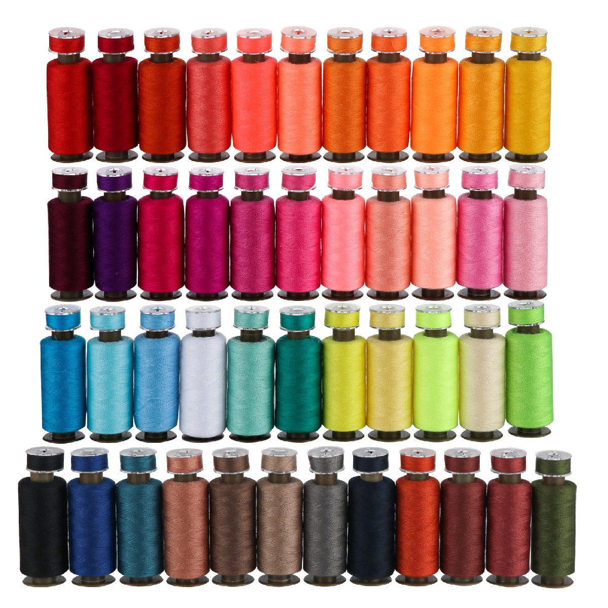 StiVerse 90 Pcs 45 Colors Sewing Thread & Prewound Bobbins, 600 Yards