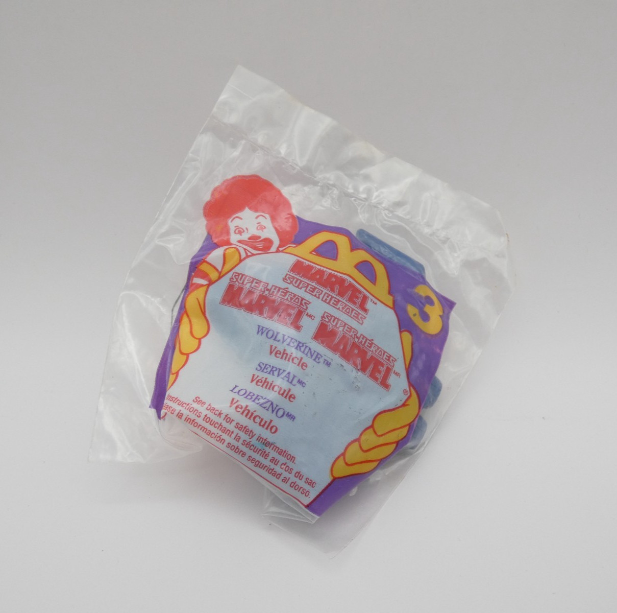 1996 McDonalds Marvel Superheroes Wolverine Vehicle # 3 Happy Meal Toy