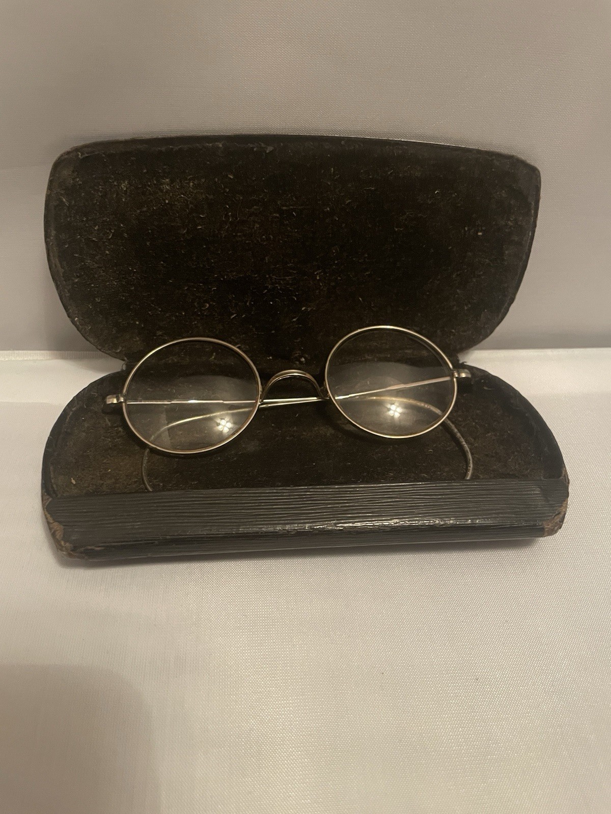 Vintage Early 1900s Eyeglasses Bifocals Metal Frames Round Lenses