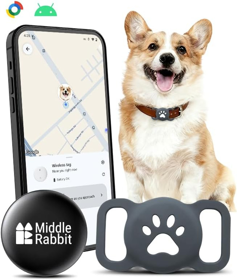 Dog GPS Tracker Tag for Android, Pet Tracker for Dogs | No Subscription, Works w