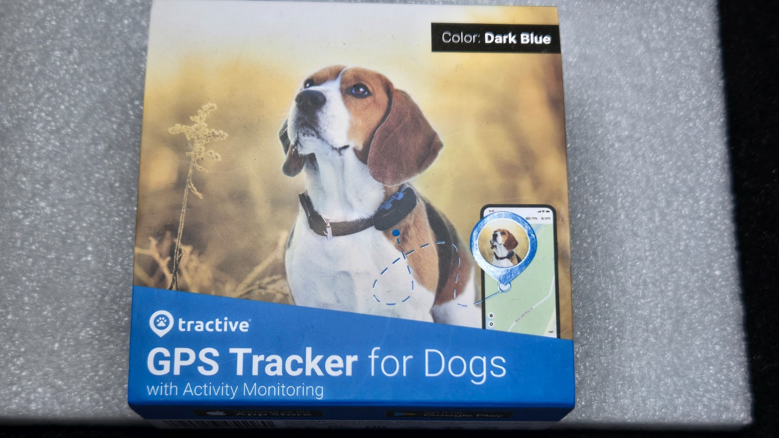 NIB New Tractive GPS Tracker for Dogs w/ Activity Monitoring blue