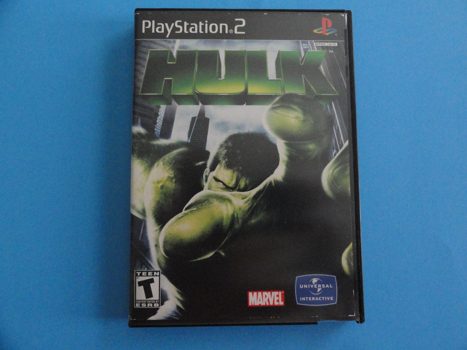 PS2 HULK COVER ART IN BLOCKBUSTER VIDEO CASE - NO GAME