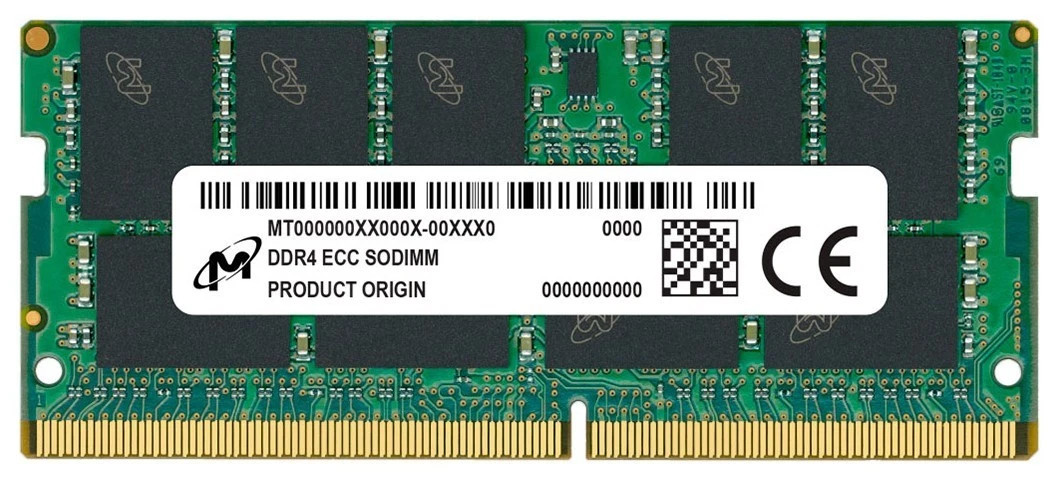 32GB DDR4-3200 ECC SODIMM Micron MTA18ASF4G72HZ-3G2 Memory